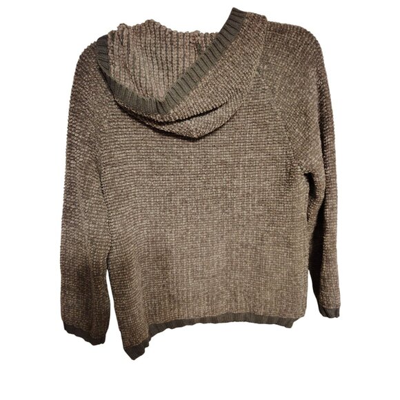 Carbon 2 Cobalt Large Gray Men's Sweater, Super Soft Hoodie 1/4 Zip Cotton Blend - Picture 3 of 3